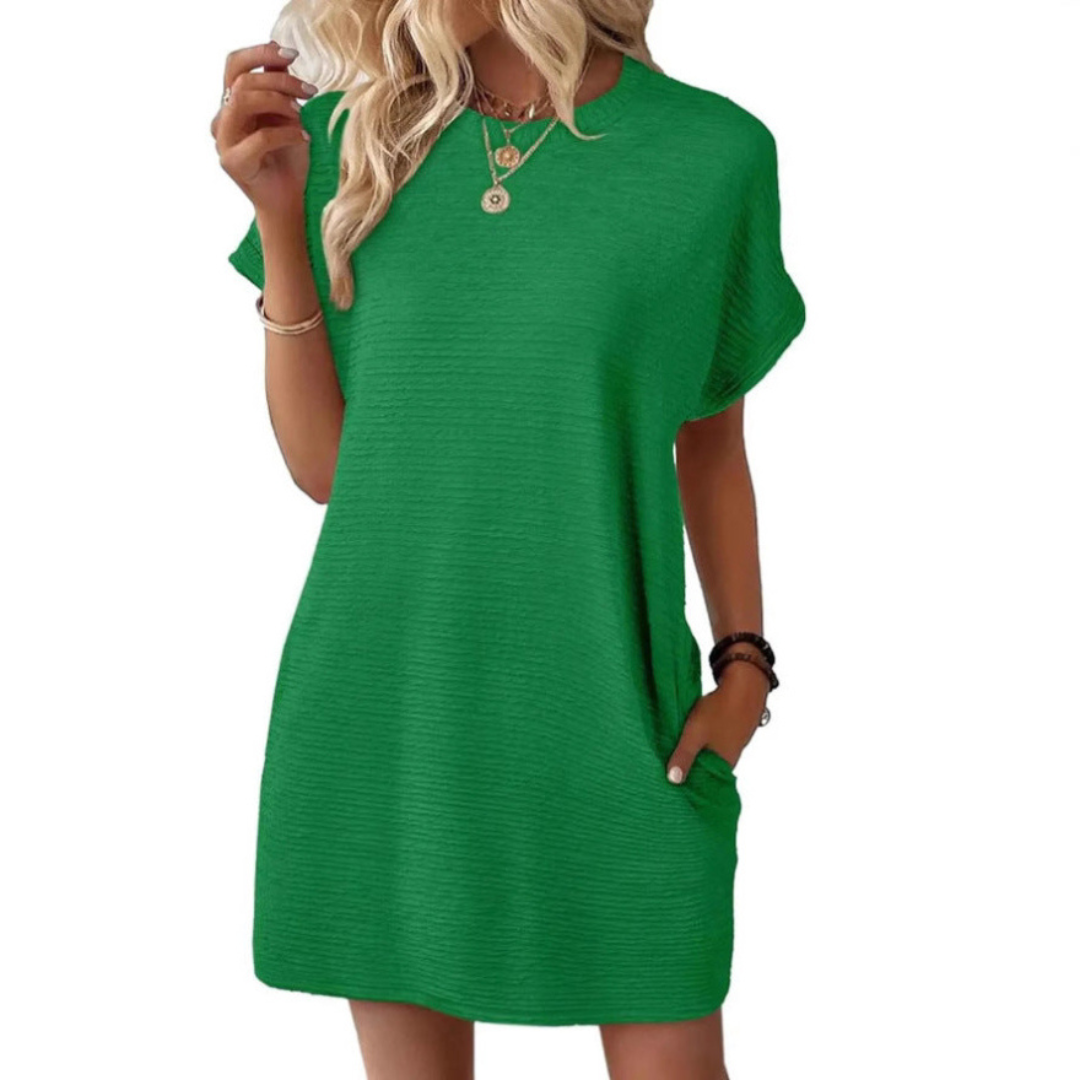 Minimalistisches Sommerkleid mit Rundhalsausschnitt Anouk