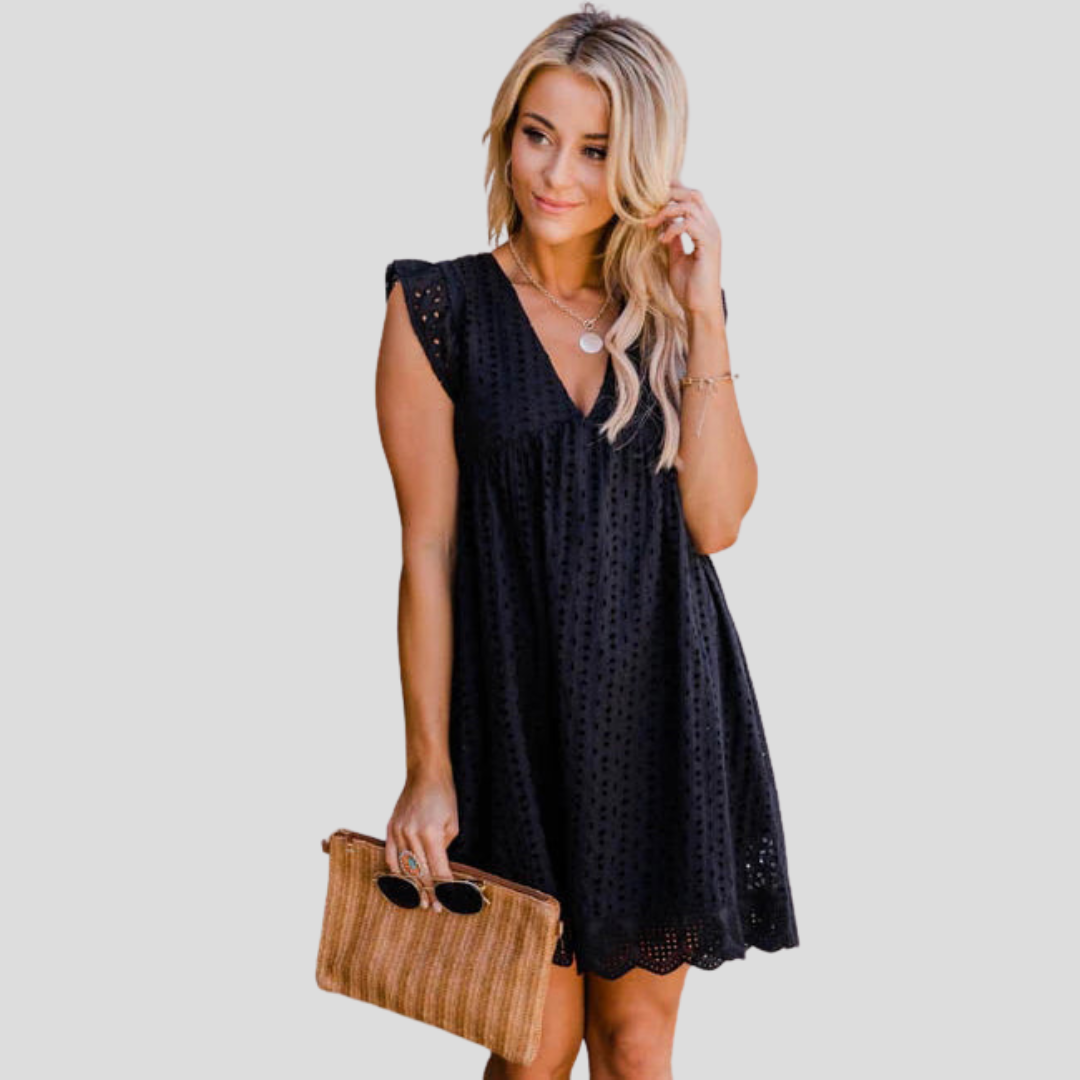 Sommerkleid mit Taschen, Spitze & Integrierten Shorts Tina