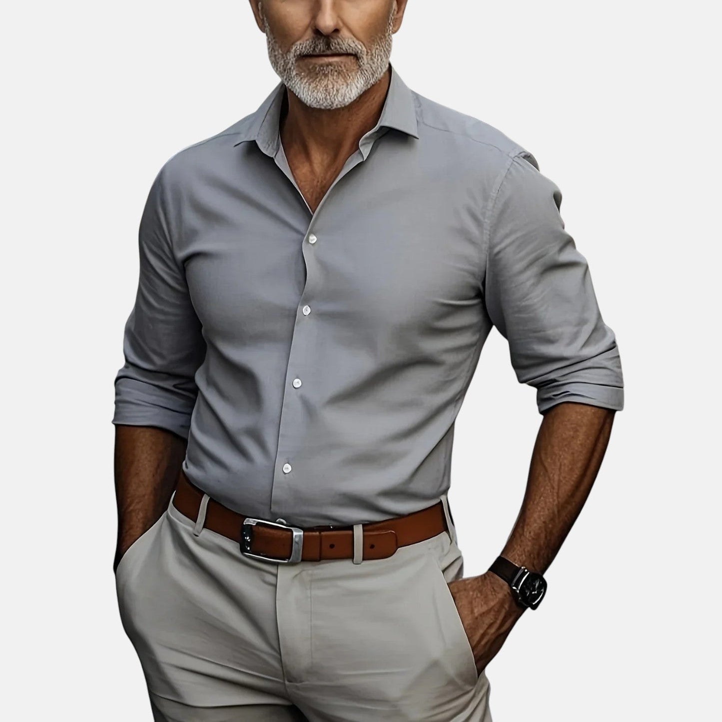 Slim Fit Business Hemd mit Knitterfrei Elias