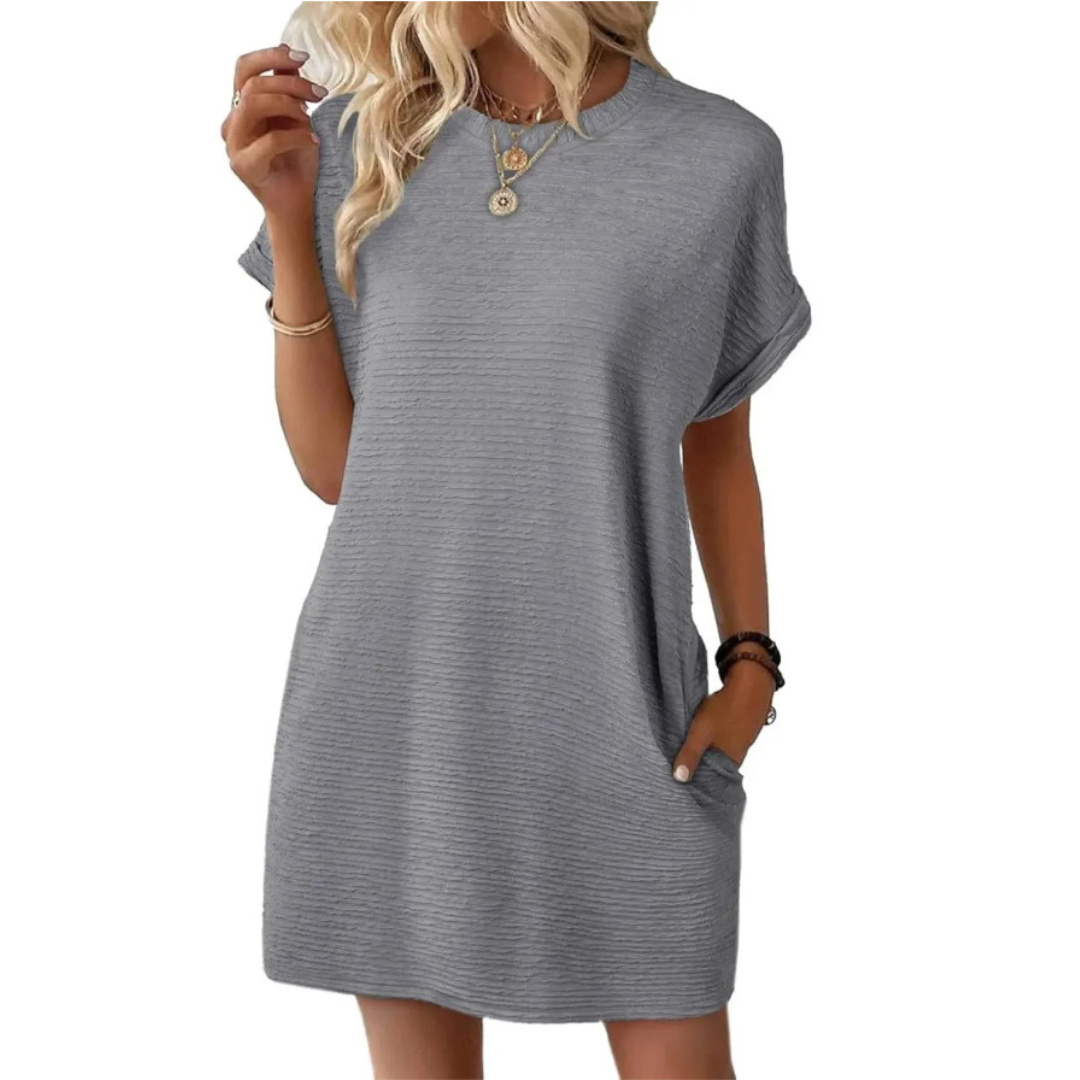 Minimalistisches Sommerkleid mit Rundhalsausschnitt Anouk
