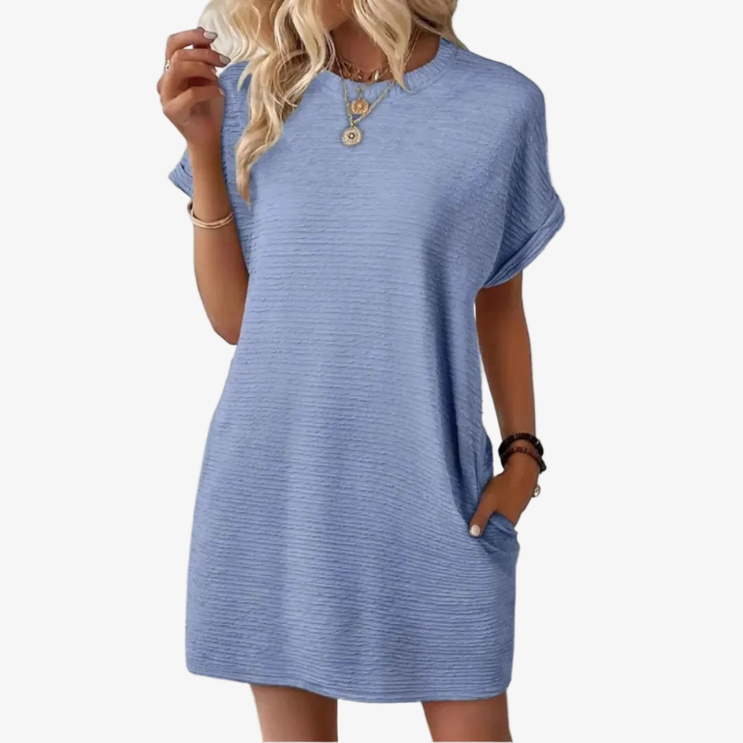 Minimalistisches Sommerkleid mit Rundhalsausschnitt Anouk