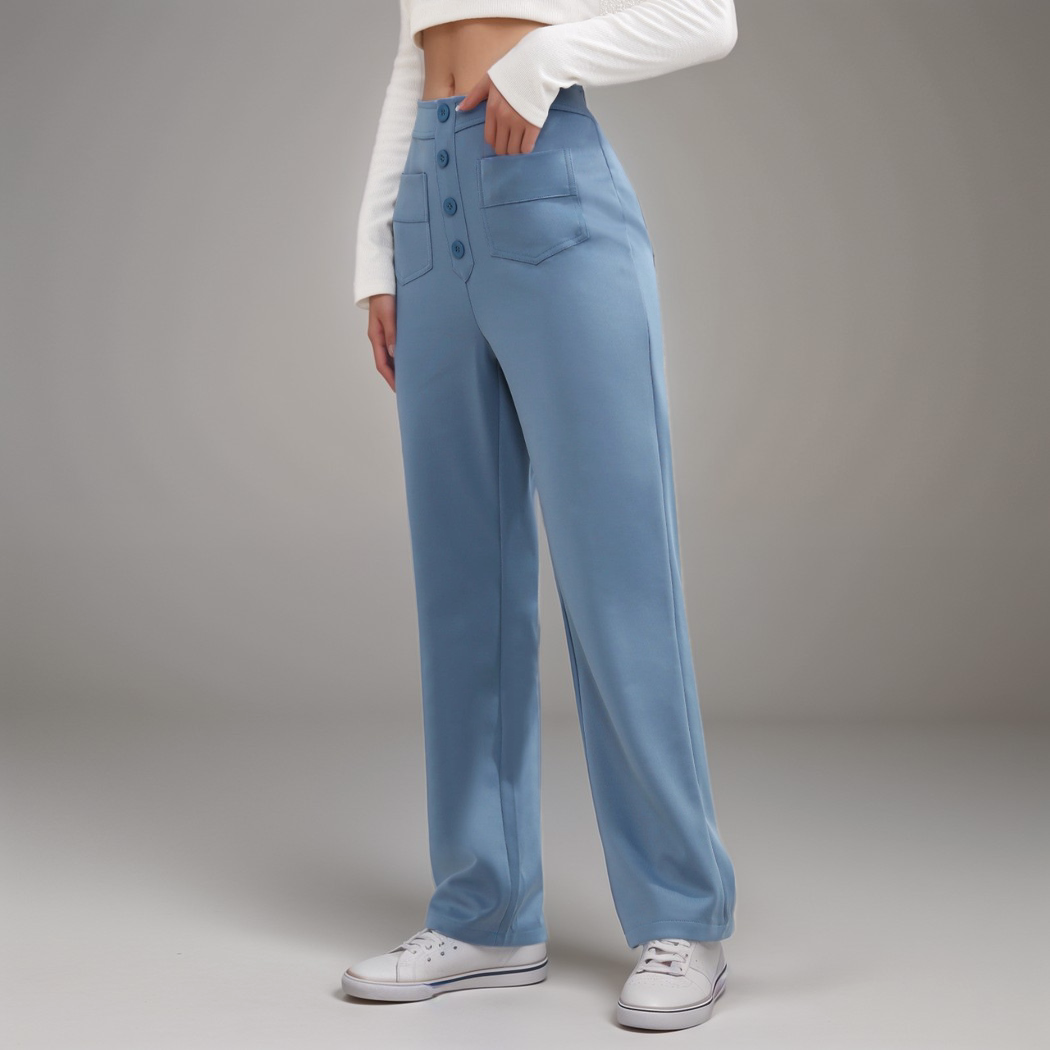 Elastische Hose mit hoher Taille Lala