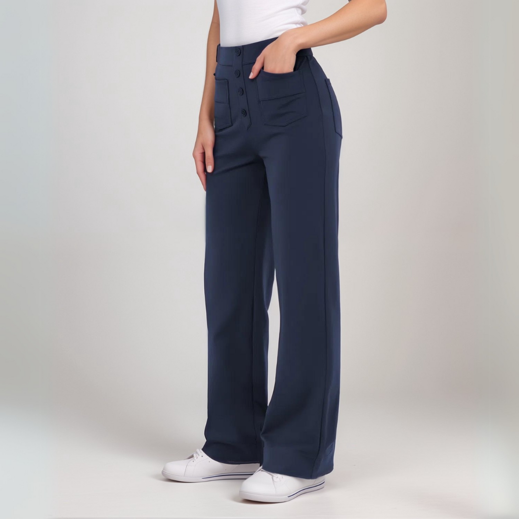 Elastische Hose mit hoher Taille Lala