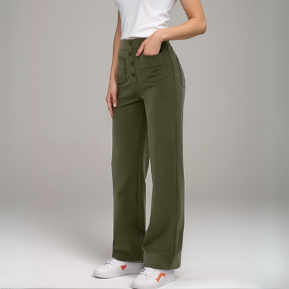 Elastische Hose mit hoher Taille Lala