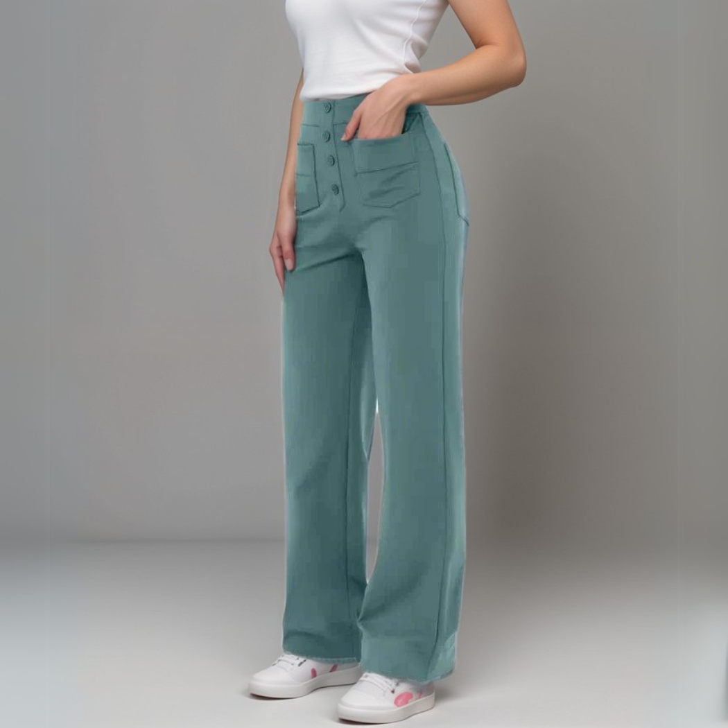 Elastische Hose mit hoher Taille Lala