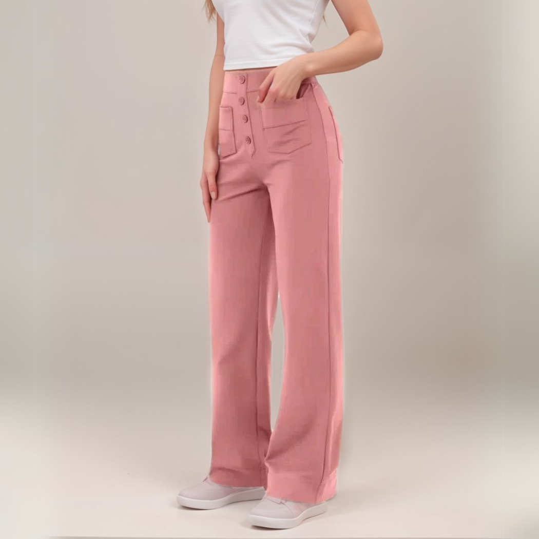 Elastische Hose mit hoher Taille Lala