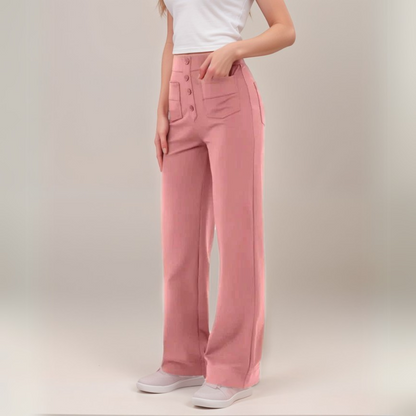 Elastische Hose mit hoher Taille Lala