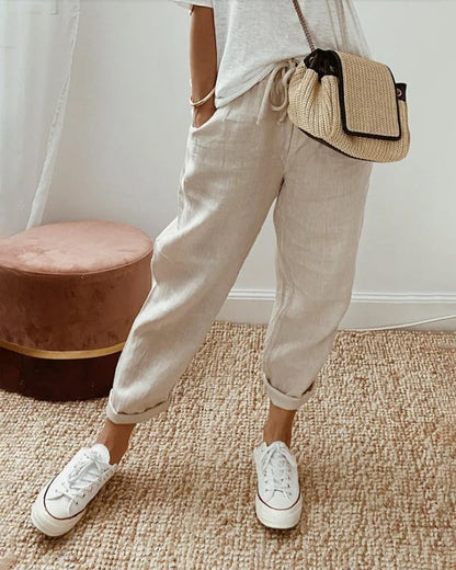 Atmungsaktive Leinenhose Pia