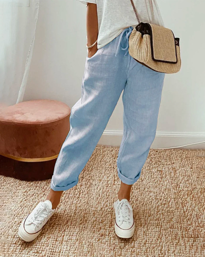 Atmungsaktive Leinenhose Pia