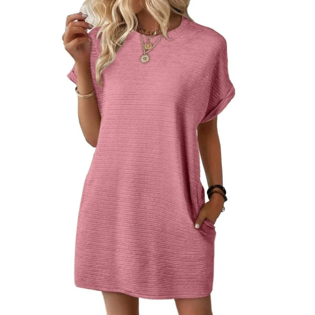 Minimalistisches Sommerkleid mit Rundhalsausschnitt Anouk