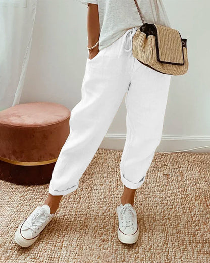 Atmungsaktive Leinenhose Pia