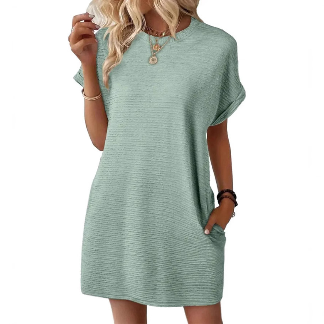 Minimalistisches Sommerkleid mit Rundhalsausschnitt Anouk