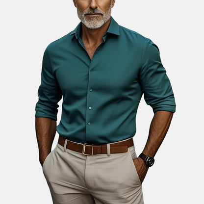 Slim Fit Business Hemd mit Knitterfrei Elias