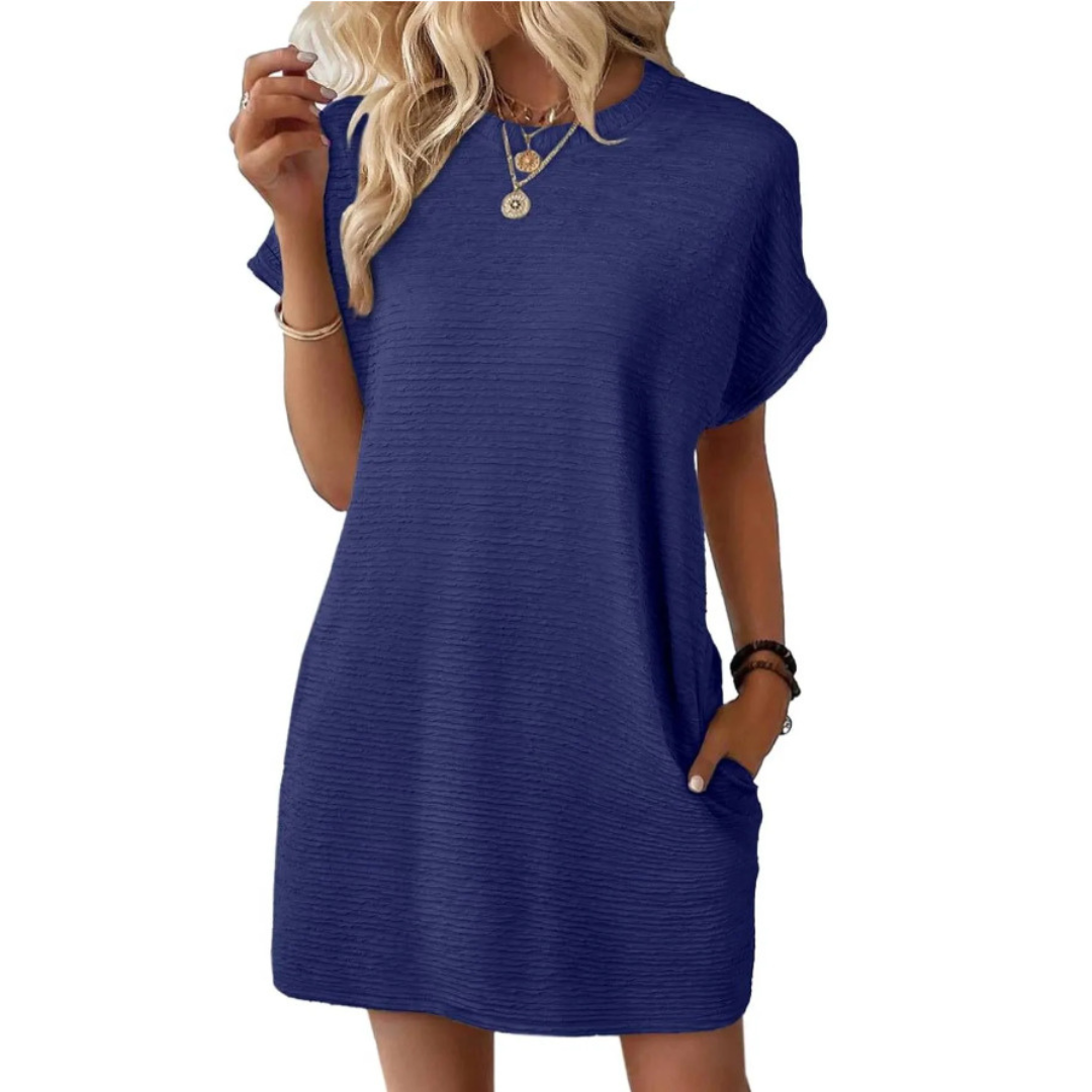 Minimalistisches Sommerkleid mit Rundhalsausschnitt Anouk