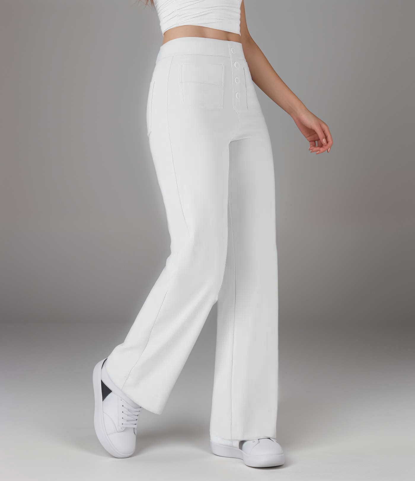 Elastische Hose mit hoher Taille Lala