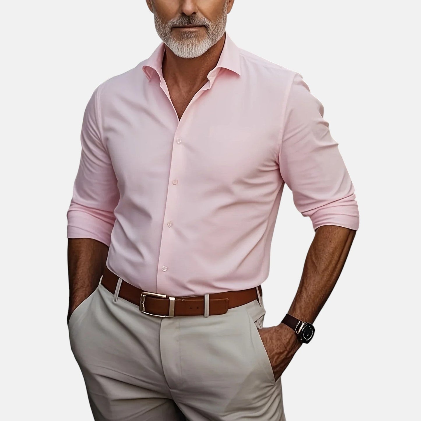 Slim Fit Business Hemd mit Knitterfrei Elias