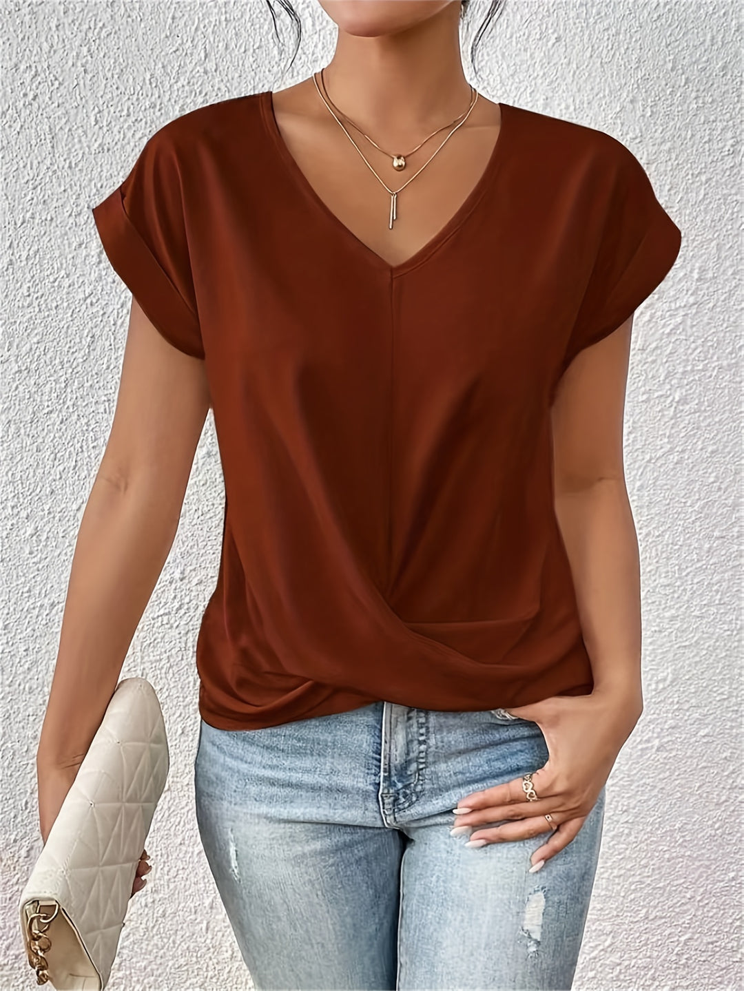 Gemütliches V-Ausschnitt Shirt Mona
