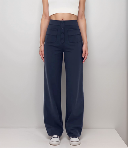 Elastische Hose mit hoher Taille Lala