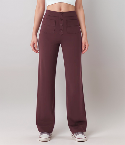Elastische Hose mit hoher Taille Lala