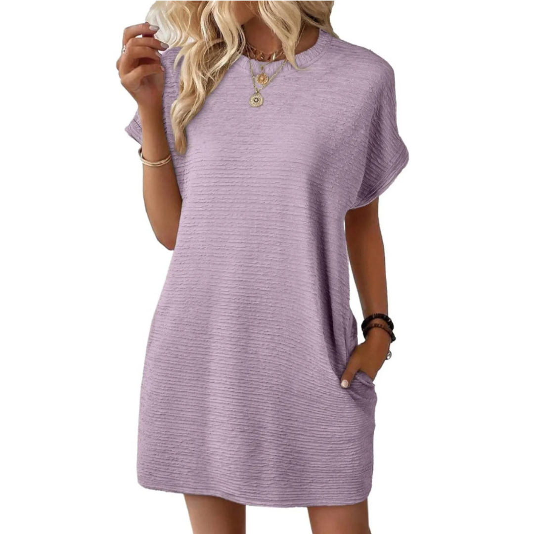 Minimalistisches Sommerkleid mit Rundhalsausschnitt Anouk