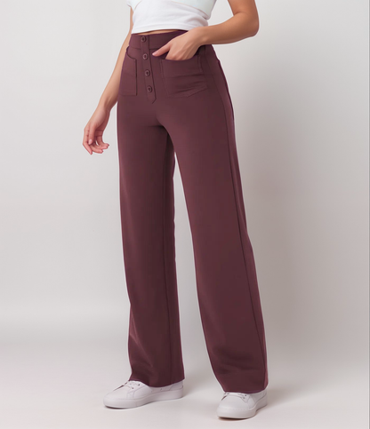 Elastische Hose mit hoher Taille Lala