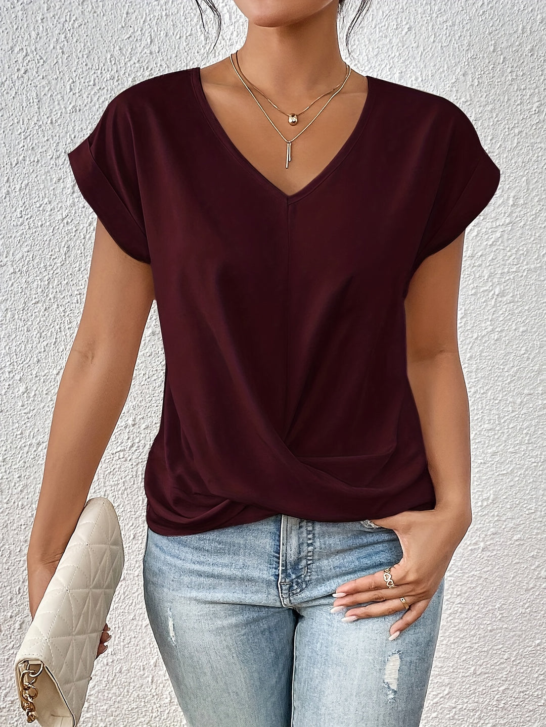 Gemütliches V-Ausschnitt Shirt Mona