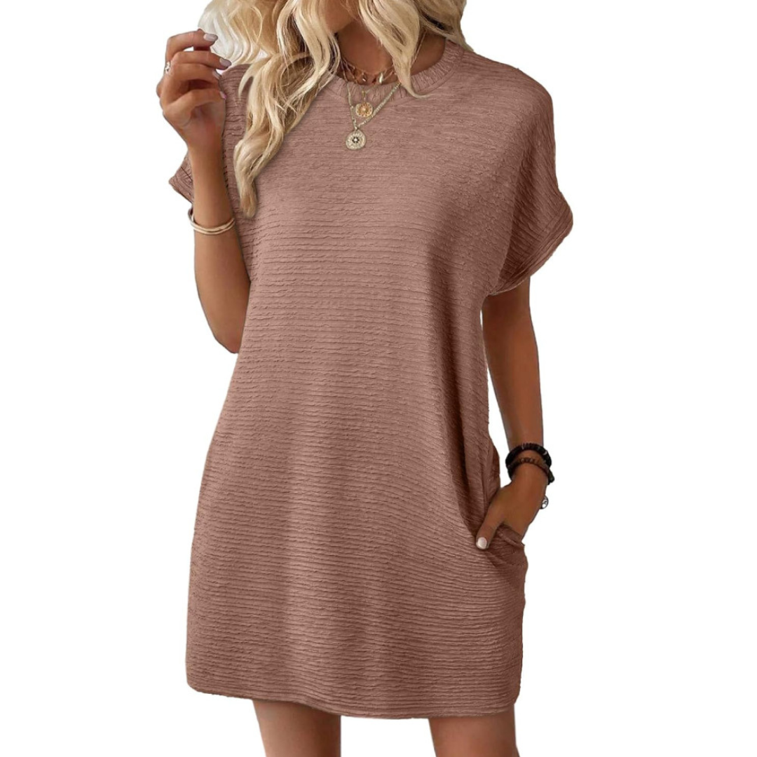Minimalistisches Sommerkleid mit Rundhalsausschnitt Anouk