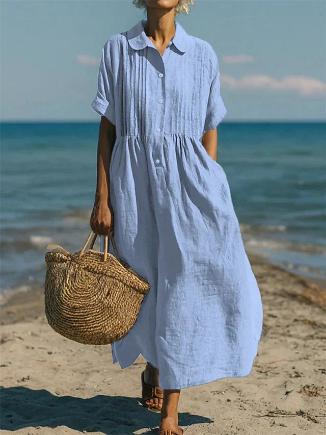 Baumwollkleid mit Knöpfen Elsa