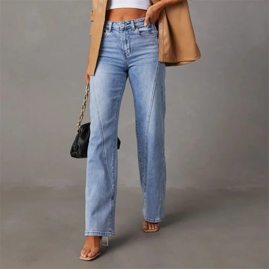 WEITE JEANS MIT HOHER TAILLE Saskia