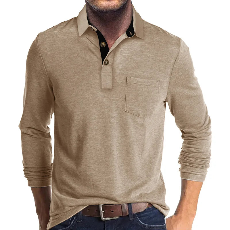 Langarmshirt in Unifarbe Kurt