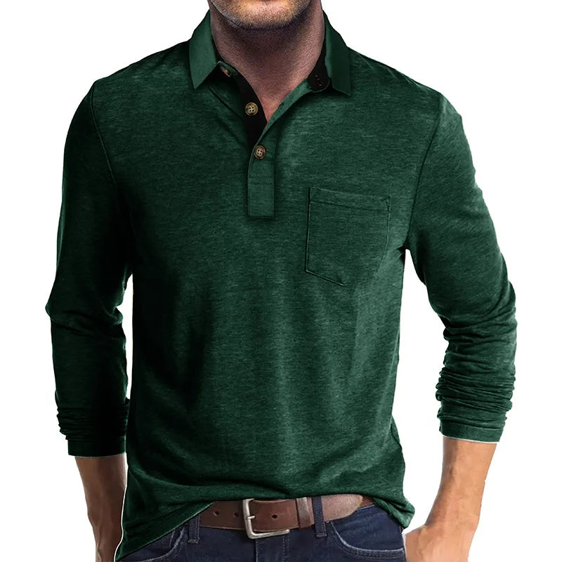 Langarmshirt in Unifarbe Kurt