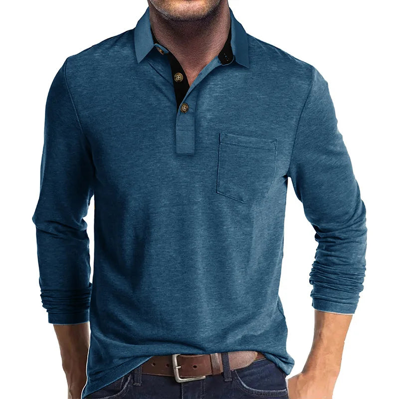 Langarmshirt in Unifarbe Kurt