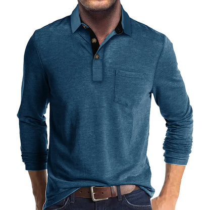 Langarmshirt in Unifarbe Kurt
