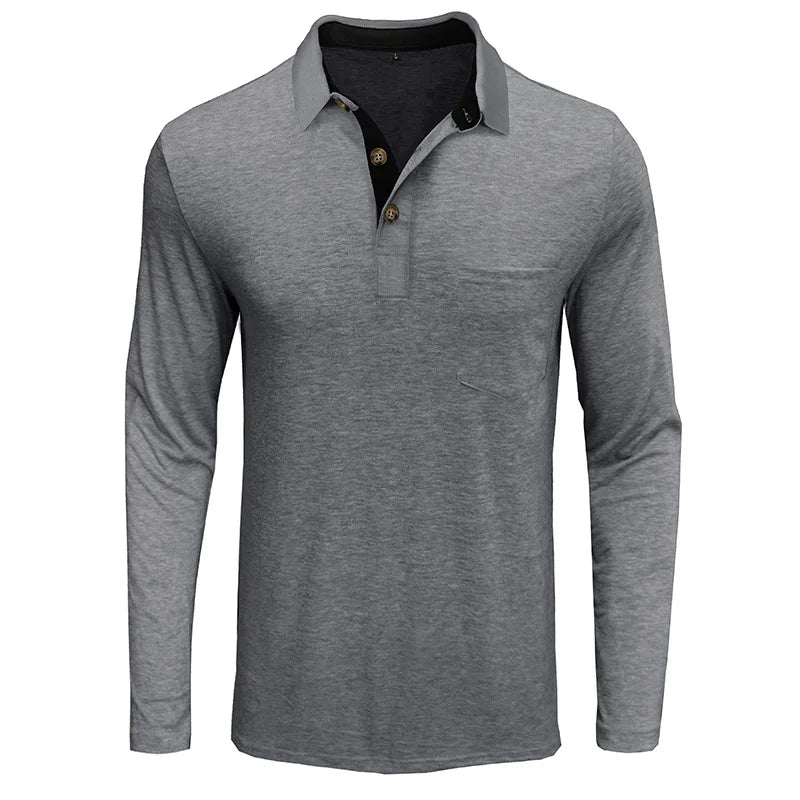 Langarmshirt in Unifarbe Kurt