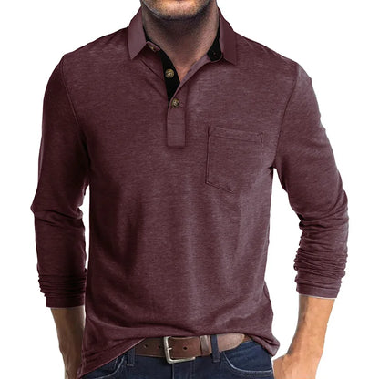 Langarmshirt in Unifarbe Kurt