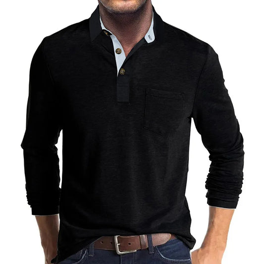 Langarmshirt in Unifarbe Kurt