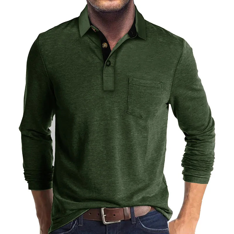 Langarmshirt in Unifarbe Kurt