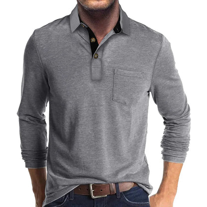 Langarmshirt in Unifarbe Kurt