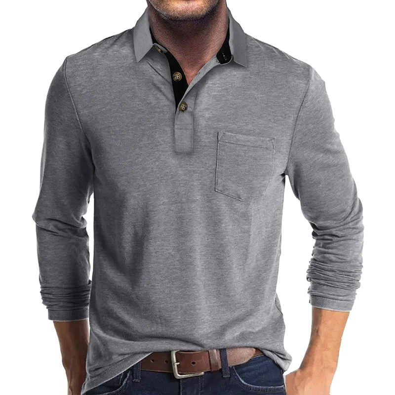 Langarmshirt in Unifarbe Kurt