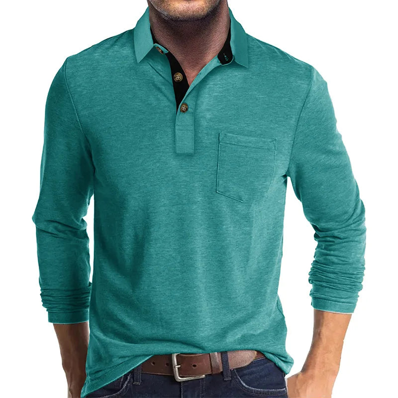 Langarmshirt in Unifarbe Kurt