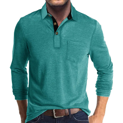 Langarmshirt in Unifarbe Kurt