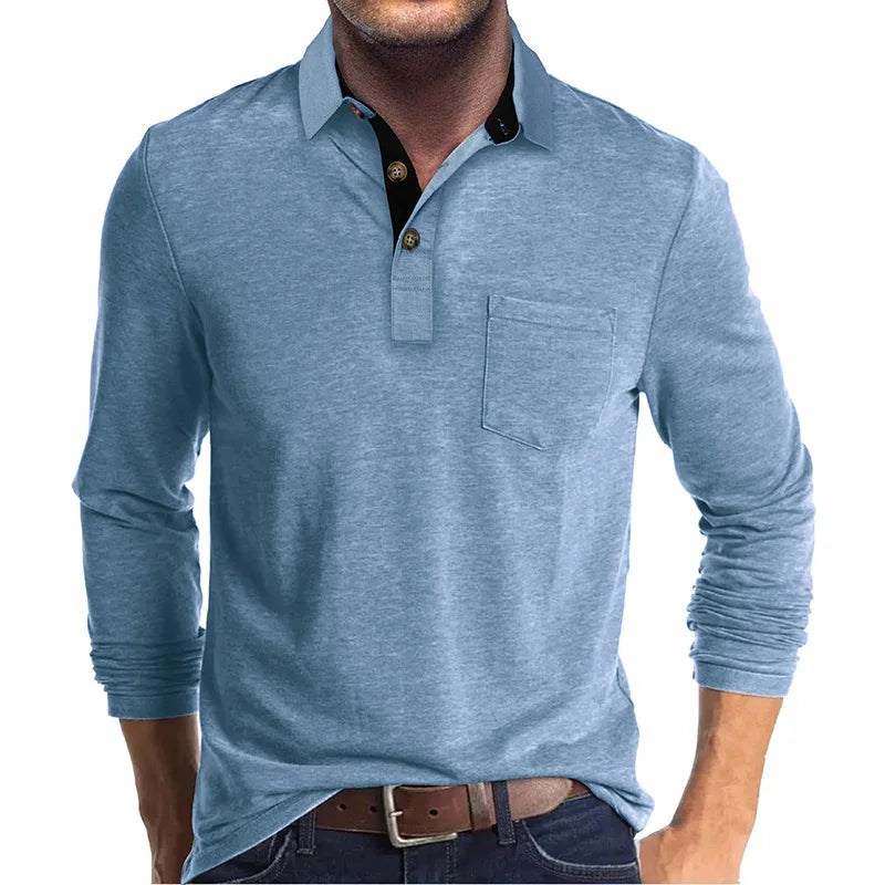 Langarmshirt in Unifarbe Kurt