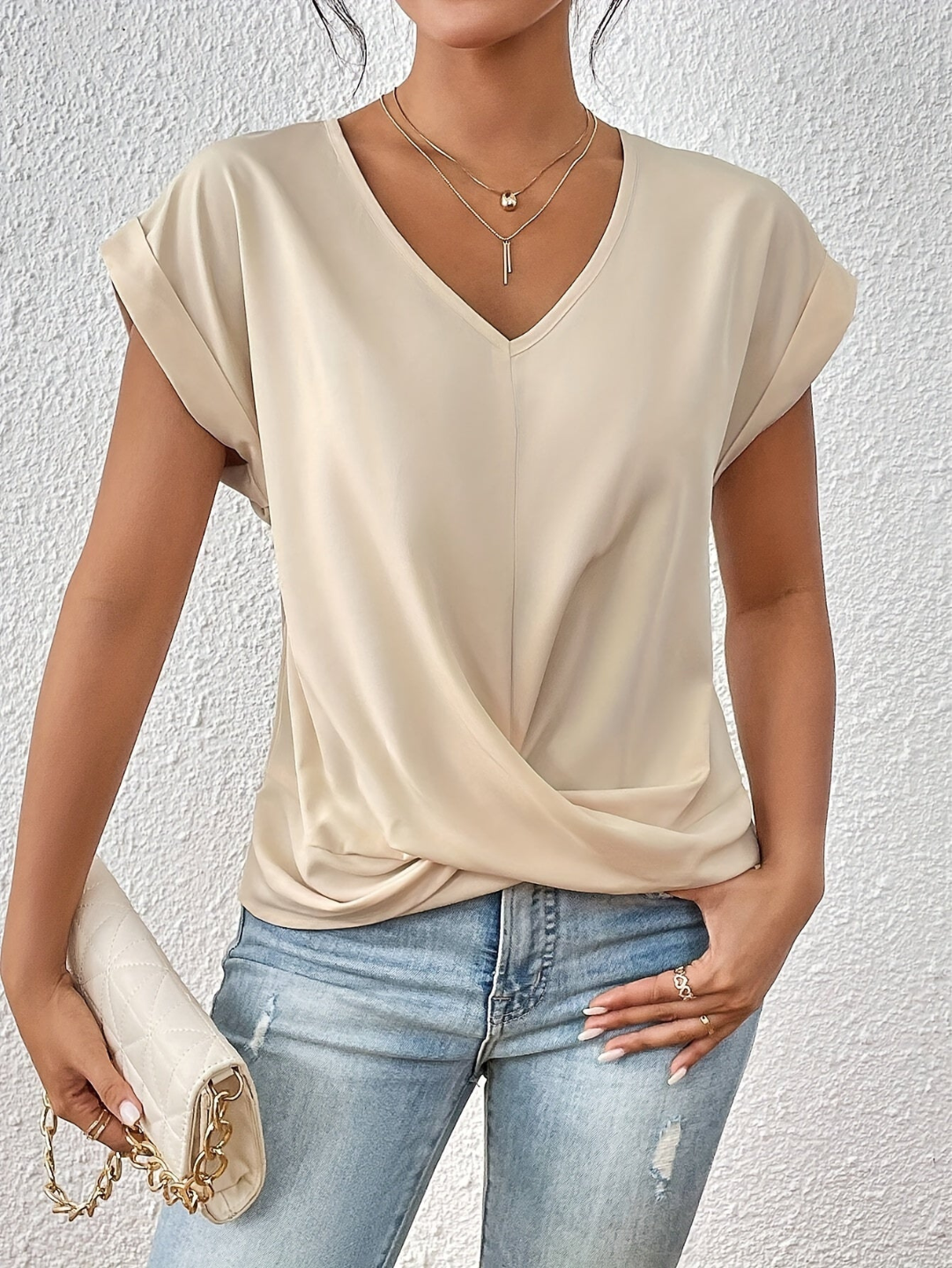 Gemütliches V-Ausschnitt Shirt Mona