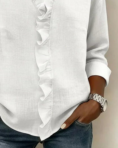 Edle V-Ausschnitt Bluse Dio