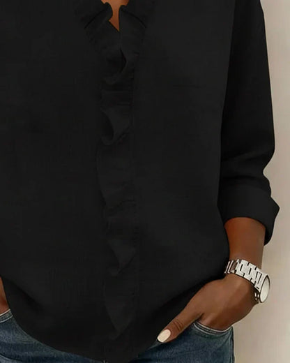 Edle V-Ausschnitt Bluse Dio