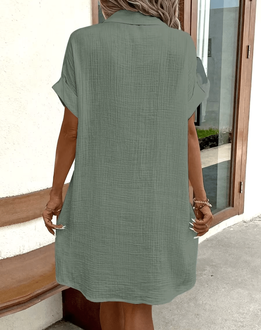 Bequemes Hemdkleid mit Knöpfen Christina