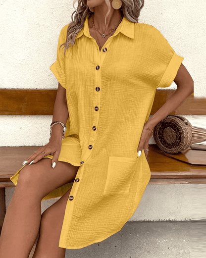 Bequemes Hemdkleid mit Knöpfen Christina