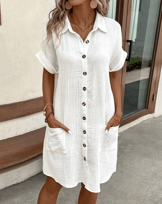 Bequemes Hemdkleid mit Knöpfen Christina