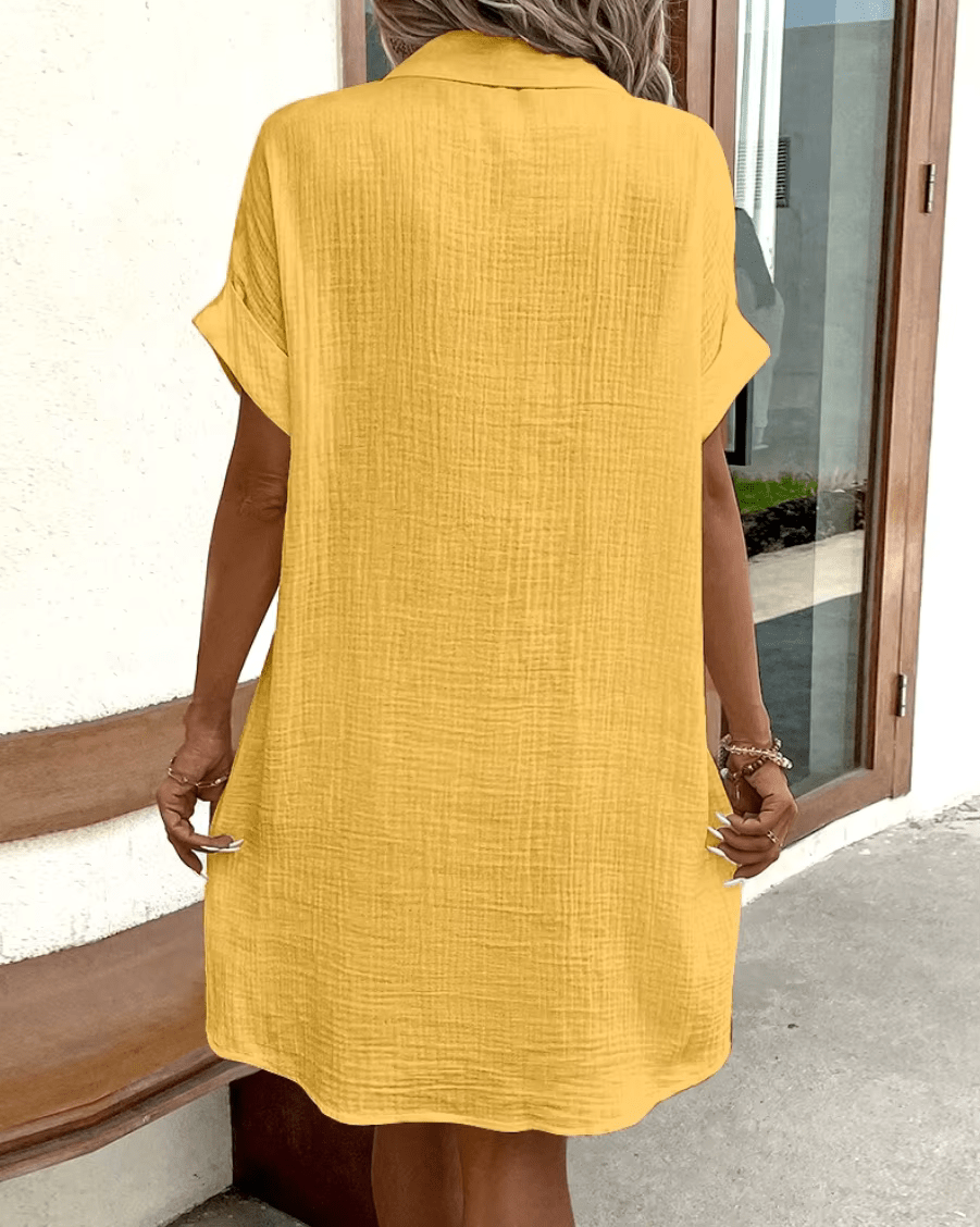 Bequemes Hemdkleid mit Knöpfen Christina