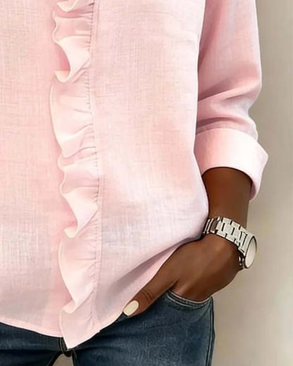Edle V-Ausschnitt Bluse Dio